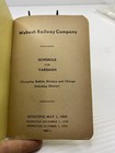 1942 Wabash Railway Co Schedule For Yardmen Railroad Rr Rail Road Booklet