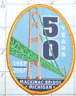 Michigan  Mackinac Bridge 1957 - 2007 50 Years Anniversary Souvenir Woven Patch