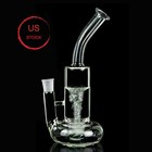 11  Heavy Glass Bong Smoking Hookah Percolate Rotation Water Pipe 19mm Bowl