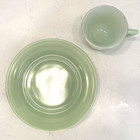 Vintage Hazel Atlas Childs Little Hostess Cup   Plate Pastel Green No Saucer