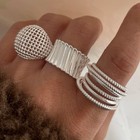 925 Sterling Silver Rings For Women     Minimalist Wide Band Couple Jewelry Gift