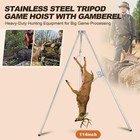 Deer Game Hoist Tripod Hanger Rack With Gambrel And Manual Winch 500 Lb