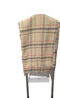 Beige Plaid Pashmina Silk Scarf Wrap Shawl 70 30 Blend Fringe New Without Tags