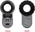50x Pocket Magnifier With Led Uv Light Jewelry Loupe For Coins Stamps Antiques
