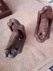Vintage antique Solid Cast Iron Pair Of Cow Bookends  Very Nice
