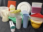 Large Assorted Lot Of Vintage Light   Heavily Used Tupperware 32 Pieces Total