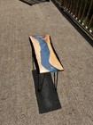 River Table-black Walnut With Blue Epoxy River- End side Table