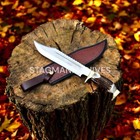 Premium Hand Forged J2 Steel Hunting Bowie Knife Vintage Stag Antler