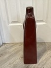Vintage Chinese Symbol Glazed Pottery Red Vase 16   x8   