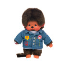Monchhichi Boy Denim 7  Plush Toy - Classic Collectible Thumb-sucking Monkey