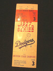 1977 World Series Game 3 Ticket Stub box N Seat 4-clean Front   Back-no Writing