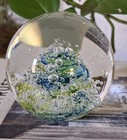Waterford Evolution Studio Crystal Art Glass Captured Bubble Paperweight