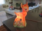 Vintage Bambi Night Light Lamp W Walt Disney Original Sticker No Damage Works