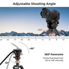 Aluminium Video Tripod  Fluid Head 4-section For Camera