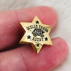 Wells Fargo Agent Gold Tone Mini Star Badge Lapel Pin