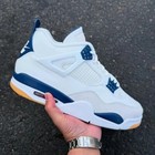 Air Jordan 4 X Nike Sb Retro Navy Blue Men s Shoes