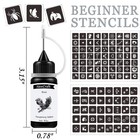 Black Temporary Tattoo Ink And Stencils For Adults Teens Kids  3 Packs