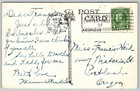 Vintage 1928 Charlie Chaplin Studios Hollywood Linen Postcard