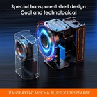 Portable Bluetooth Speaker With Lights  Transparent Wireless Mini Bluetooth S   