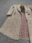 1930s Wool Jacket True Vintage Plaid Print Gray Lined Rare Button Large