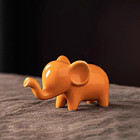 Owmell Good Luck Elephant Decor For Home  Small Ceramic Elephant Statue Figurine