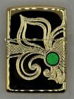 Flue-de-lis Multicut Engraved High Polish Gold Plated Armor Zippo New 49108