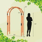 7 7 Ft Garden Arch Wooden Arbor Outdoor Wood Trellis For Climbing Plants