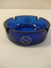  Camel Cigarettes Ashtray Cobalt Blue Glass Rastal Italy Heavy Bar Promo Vtg Nos