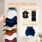 2 Pack Hat Organizer For Baseball Caps  Hat Rack For Wall With Strong Adhesive