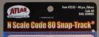 Atlas 2535 N Scale Code 80 Rail Joiners Snap Train Track Connectors  48  Atl2535
