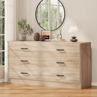 Dresser For Bedroom  6 Drawer Double Dresser  Modern Chest Of Drawers With Deep 