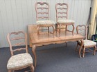 67426  French Provincial Dining Set With Extendable Table 108  X 39    6 Chairs