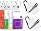 Cruise Luggage Tags Etag Holders 4 Pack   2 Id Holders - Waterproof Pvc Zip S   