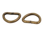 10mm Inner Width Iron Metal Non Welded Half Round D Ring Bronze Tone 10pcs