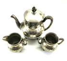 Antique B c  Aurora Quadruple Plate 1869 Teapot Sugar And Creamer Missing 1 Lid