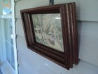 Antique  Vintage  Walnut Frame  5  X 8 5  Opening -  Frame 7 1 4  X 10 1 2  X 2 