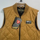 Troy Lee Designs Ruckus Ride Vest Medium Tan Mono Dark Canvas Quilted Zip Up Nwt