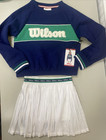 Wilson Girls Tennis Set Skort   Crop Sweatshirt  Athletic Choose Size  Nwt