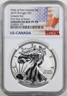 2019 W Silver Eagle Reverse Proof  Ngc Pf70 From  canada Set  Rcm Nation Pride