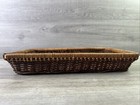 Vintage Unbranded 1990s Rectangular Brown Wicker Basket 15    X 10   
