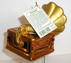 2016 - Phonograph - Old World Christmas Glass Ornament New W tag 38049