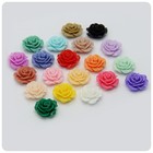 30pcs 10mm Resin Rose Flower Flatback Buttons Diy Scrapbooking Appliques Us