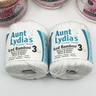 Lot 5 Aunt Lydia Crochet Thread Size 3 Copper Mist White Natural Bamboo