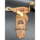 Vintage 1950 s Toy Hubley Rodeo Cap Guns 2x With Holster