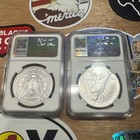 2023 Us Two Coin Morgan And Peace Silver Dollar Set Ngc Ms70 Early Releases