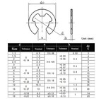 External E Circlips Din6799 Retaining Washer For 1 5-15mm Shafts A2 a4 Stainless