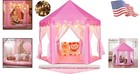 Pink Princess Castle Tent - Large 55   X 53   Playhouse For Indoor   Outdoor Fun