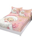 Merry Christmas Bedding Size Fitted Sheets Fit 5 -16  King Santa Clausrut7411