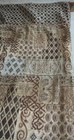 80 90    s Brocade Jacquard Tablecloth  Tapestry Patchwork Gold Brown Tassels