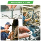 108pcs 304 Stainless Steel Flat Washers  Fender Washers Assortment Kit 12 Sizes